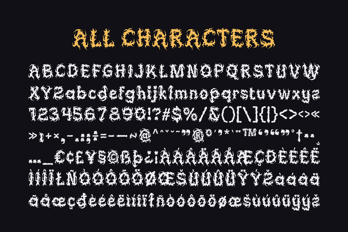 CS Vampire – Black Metal Font, a Blackletter Font by Craft Supply Co. (Photo 8 of 8)
