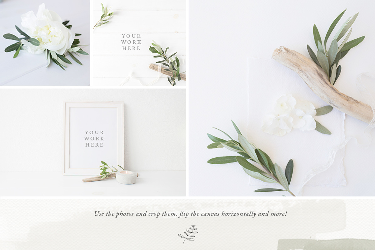 The Olive & White Mockup Bundle, a Print Template by White Hart Co. (Photo 3 of 5)