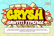 Crysh Graffiti Typeface, a Handwritten Font by Fitrah Type (Thumbnail 1 of 12)