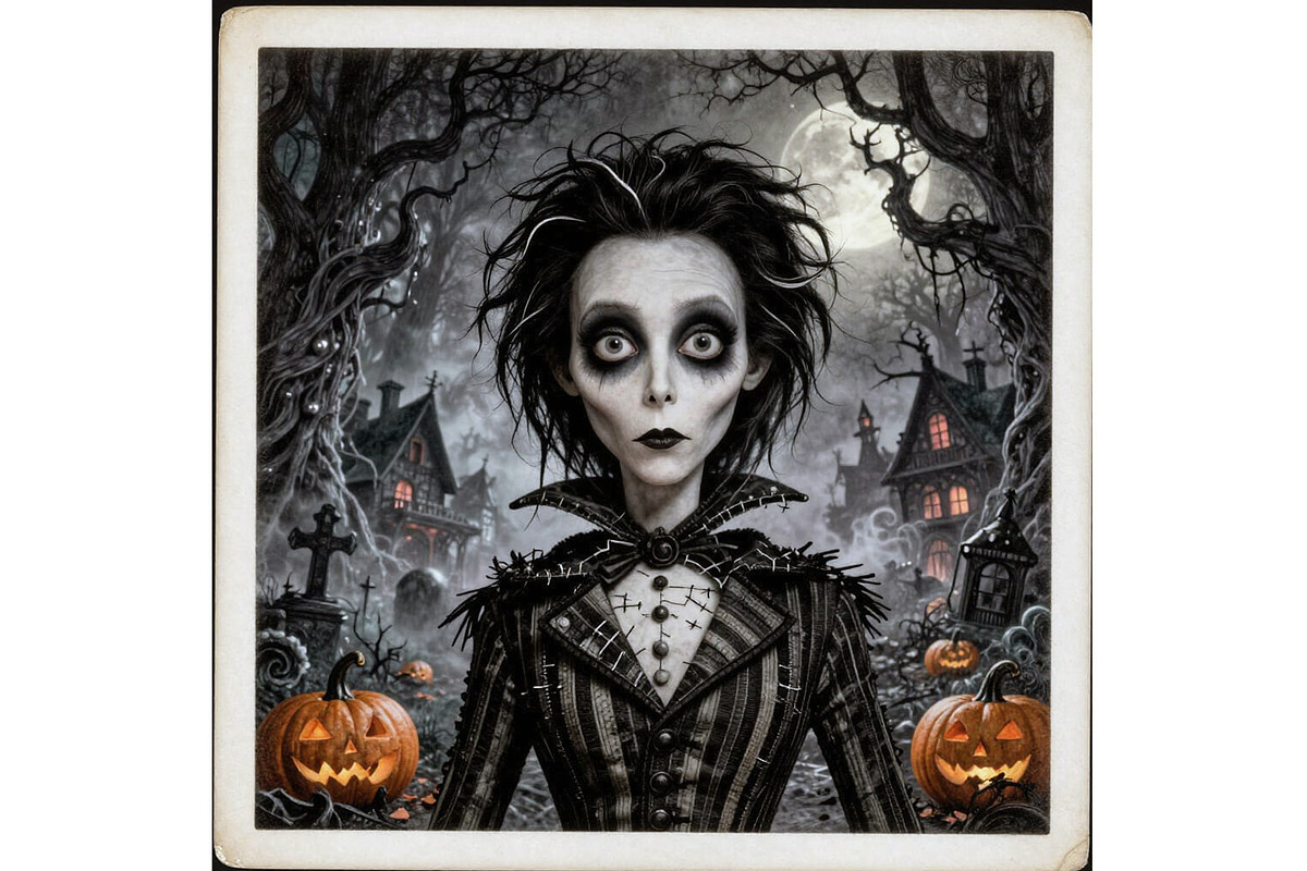 Halloween Haunting Face, a Person Illustration by Sharon Schwalbe (Photo 5 of 5)