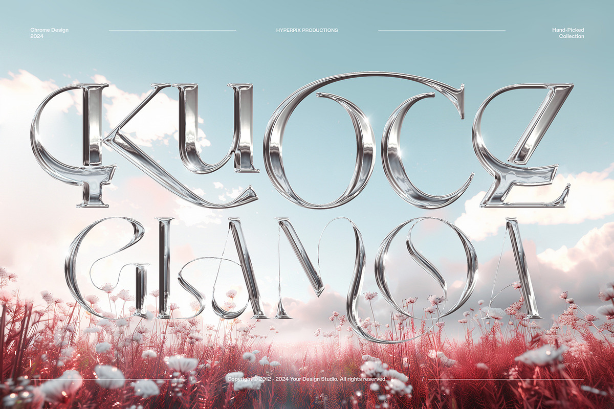 Chrome Text Effects Bundle 02, a Layer Style Add-On by Hyperpix Productions (Photo 9 of 48)