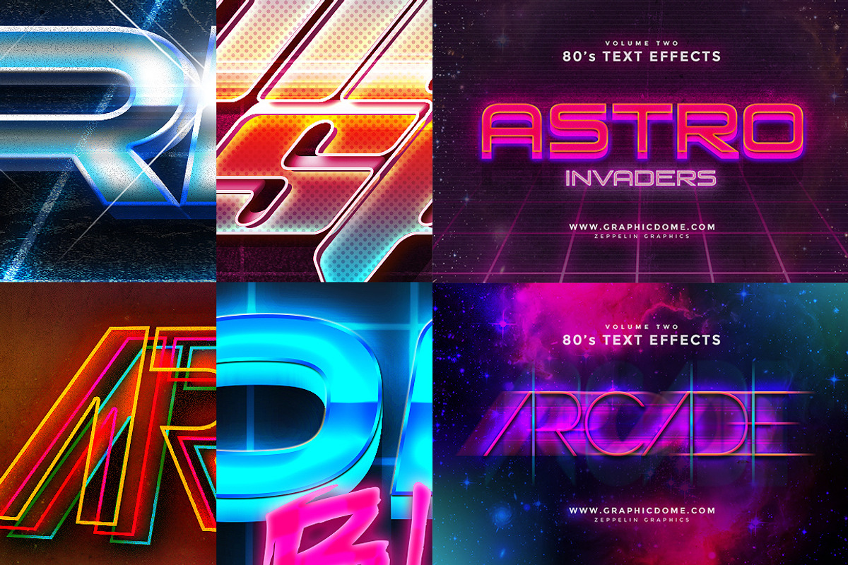 80s Text Effects preview 4