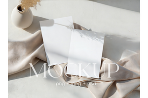 Minimal Sunlight Invitation Mockup, a Product Mockup by MockupWizard