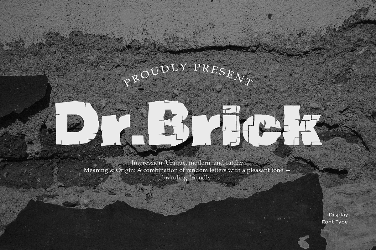 Dr.Brick Display Sans Serif, a Sans Serif Font by Glowin_studio (Photo 1 of 3)