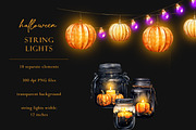 Halloween String Light PNG Overlays, an Object Graphic by PixelJungle (Thumbnail 2 of 6)