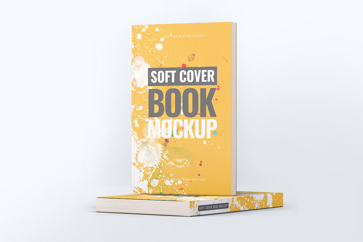 Soft Cover Book Mock-Up, an Advertising Mockup by DesignRushMarket (Photo 6 of 9)