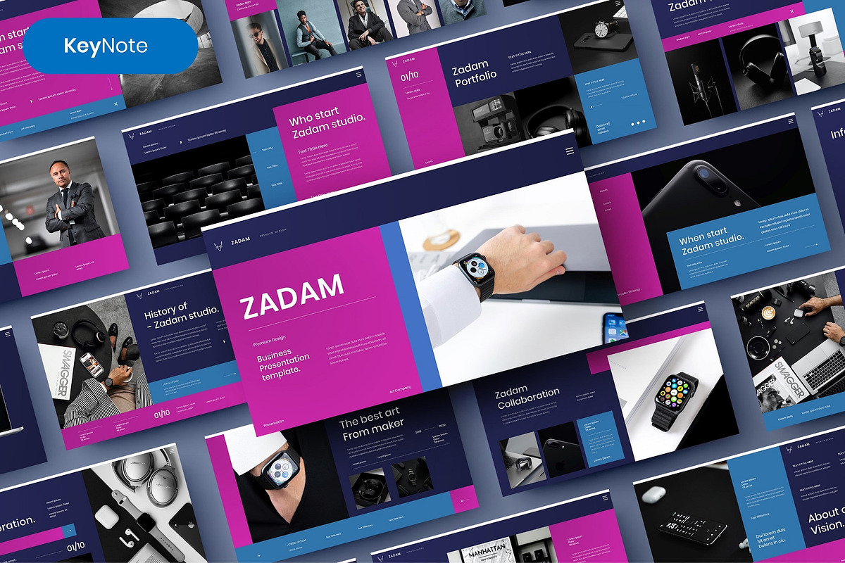 Zadam – Business Keynote Template, a Presentation Template by Dens Creative Studio (Photo 1 of 6)