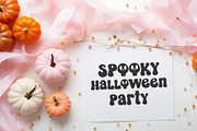 Cute&Spooky Groovy Halloween Font, a Script Font by BarcelonaShop (Thumbnail 8 of 9)