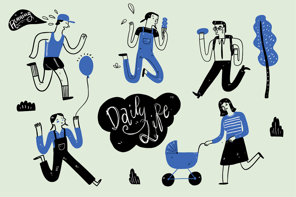 Hand drawn outdoor life activities, a Decorative Illustration by Huza Studio (Photo 6 of 9)