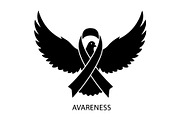 Cancer Awareness Ribbon Silhouette, a Healthcare Illustration by Designer_Momina (Thumbnail 15 of 16)