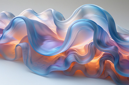 Abstract 3D waves with a harmonious, a Wallpaper Photo by Elena Vagengeim