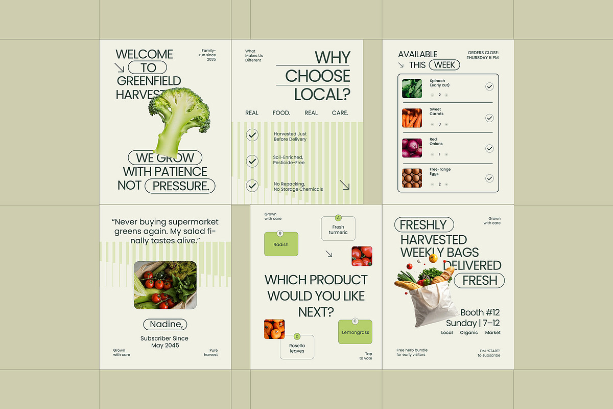 Groceries Instagram Template Pack, a Social Media Template by fakhroo (Photo 4 of 5)