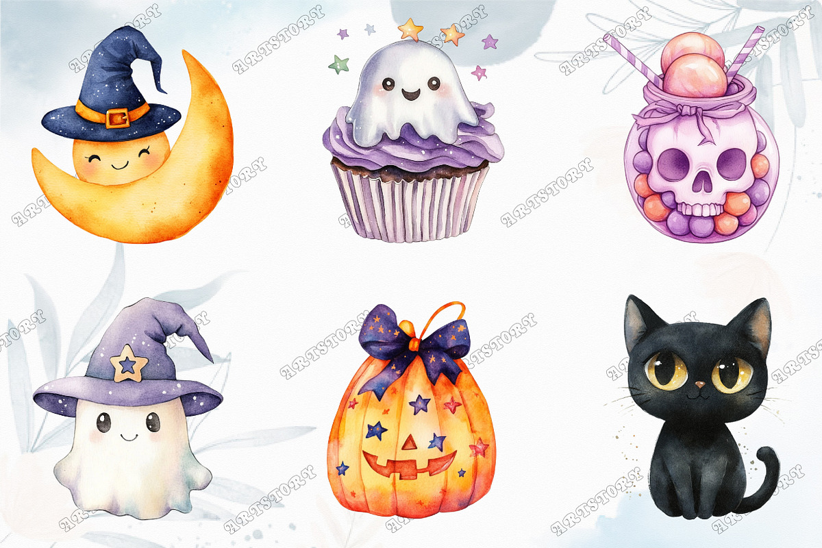 Twinkle Kawaii Halloween Clipart, an Illustration by designcity5 (Photo 3 of 5)
