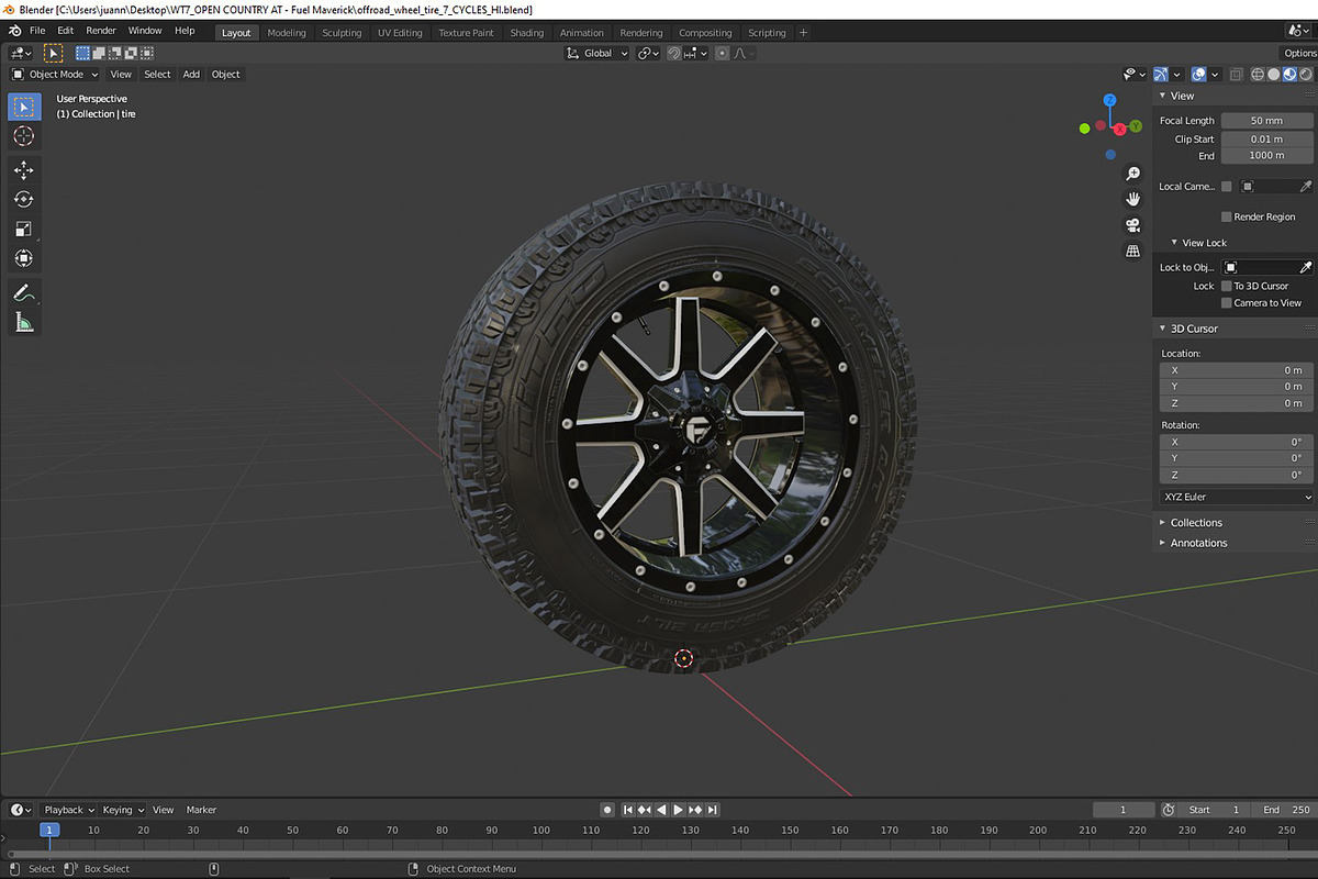 OFF ROAD WHEEL AND TIRE 7, a Cars & Vehicle 3D Model by NNAVAS 3D (Photo 9 of 9)