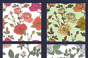 Vintage seamless patterns with roses, a Pattern Graphic by Mandarinkas art (Thumbnail 3 of 4)