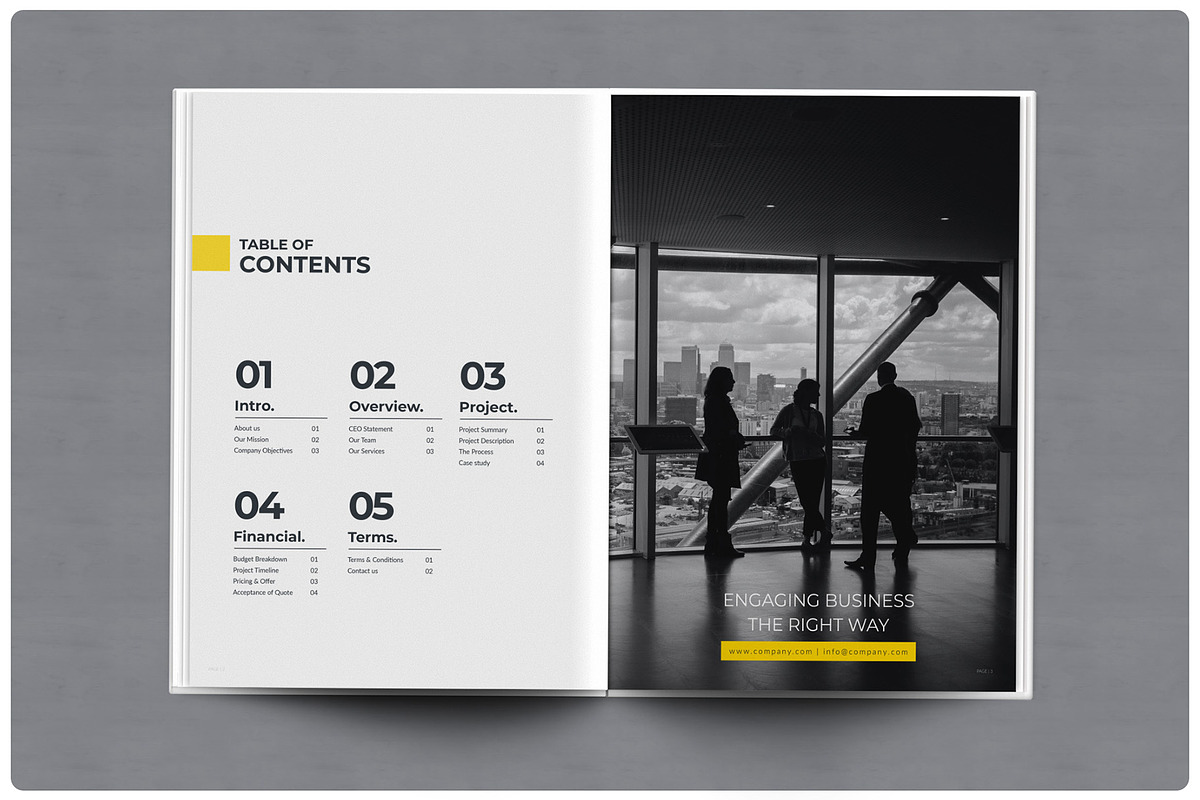 Proposal 24 Pages | DOCX, InDesign, a Brochure Template by BrochuresFactory (Photo 4 of 11)