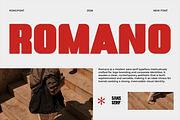 Romano – A Modern SansSerif Typeface, a Sans Serif Font by overlaytemplates (Thumbnail 1 of 5)