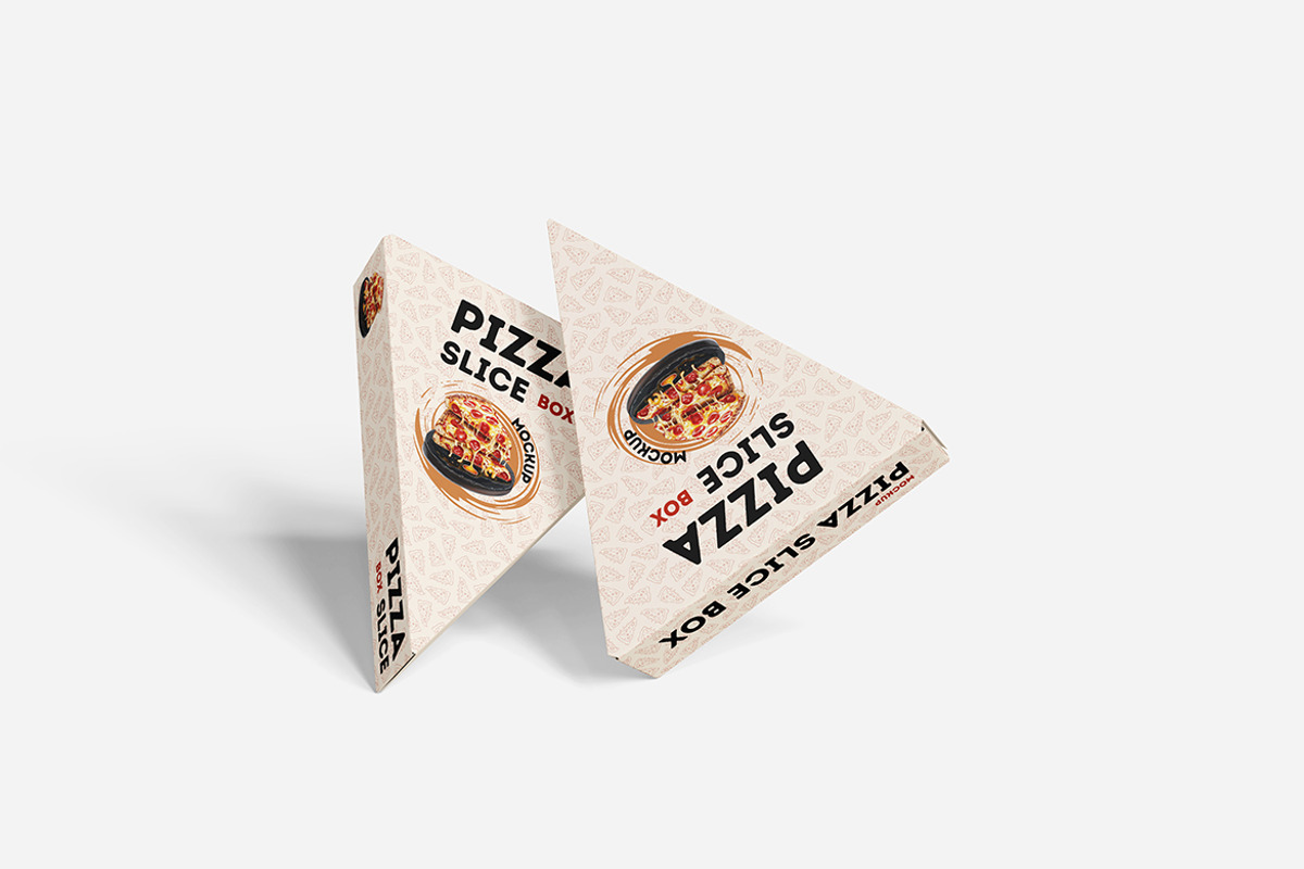Pizza Slice Box Mockup PSD Packaging, an Advertising Mockup by Indah (Photo 6 of 6)