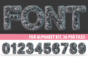 Uppercase fluffy and furry GRAY font, a Background Graphic by 3D Graphics Shop (Thumbnail 1 of 3)