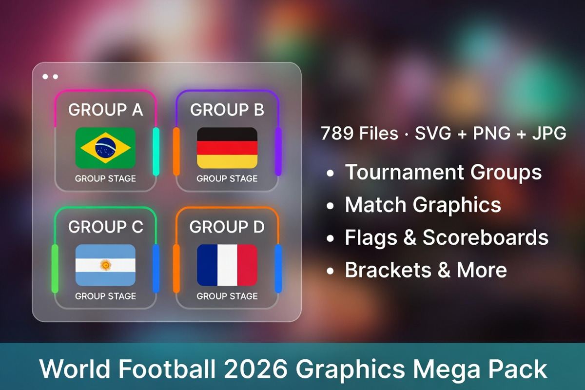 World Cup 2026 Graphics Mega pack, a Social Media Template by Dreamanart (Photo 4 of 4)