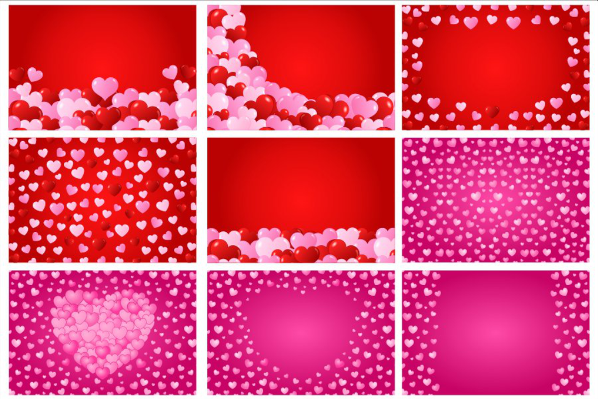 Valentine Pattern Background Bundle, a Background Photo by D2PUTRI (Photo 5 of 13)
