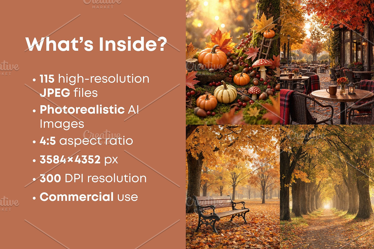 Cozy Fall / Autumn Background Bundle, a Background Photo by Selenique Studio (Photo 2 of 11)