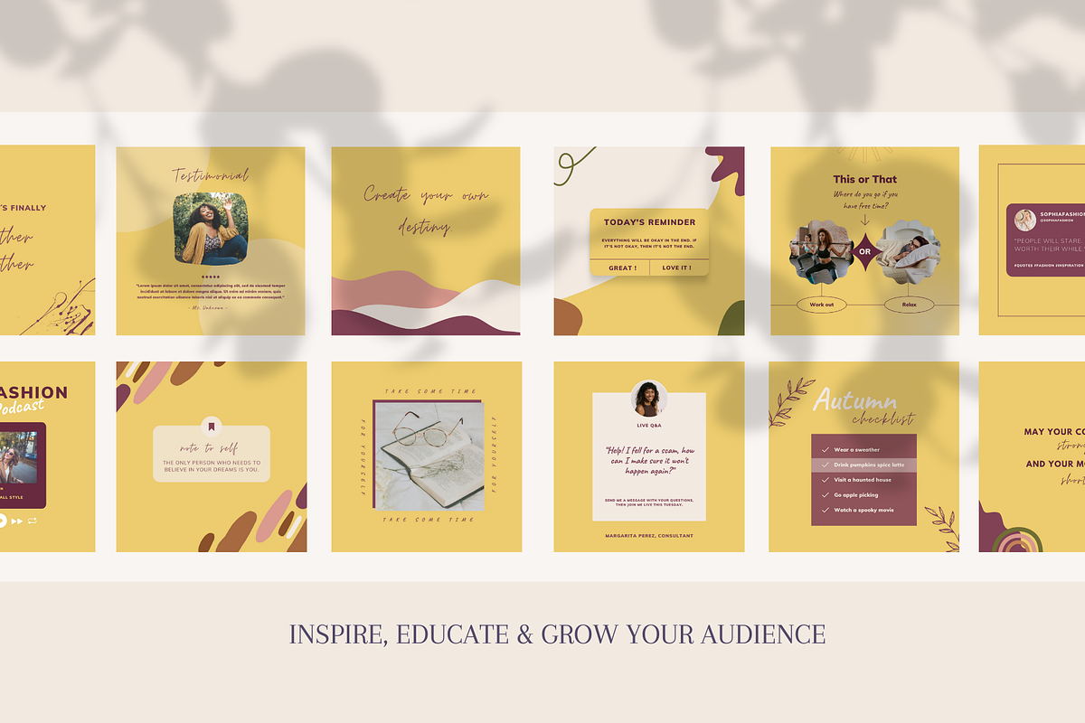 60 Instagram Post & Stories - CANVA, a Social Media Template by ...