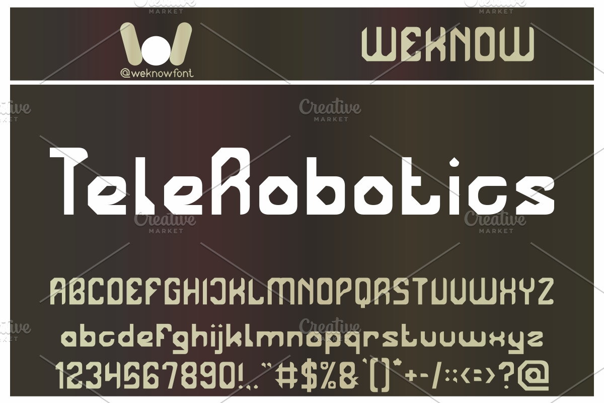 Mecha Robot font, a Font by weknow (Photo 3 of 5)
