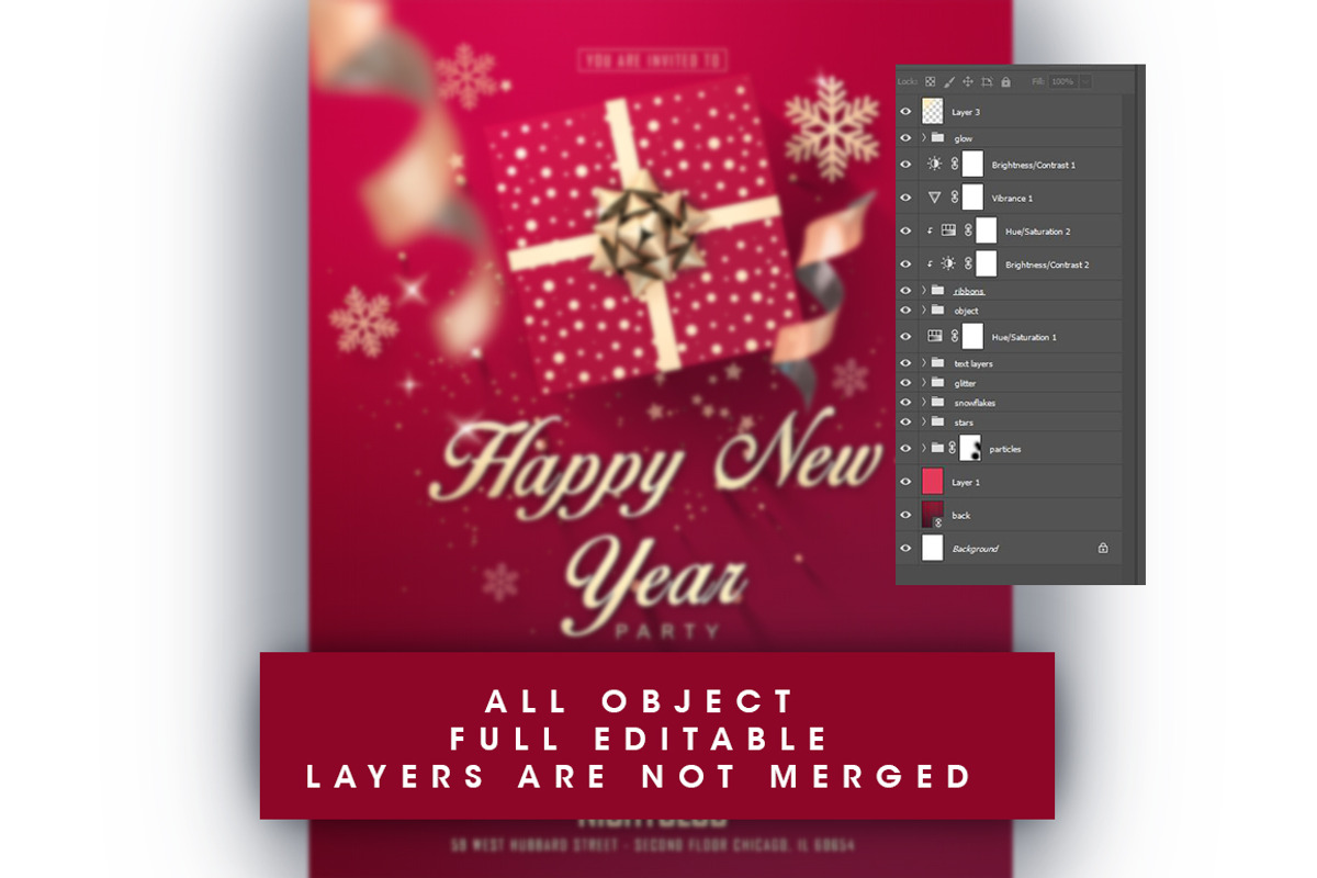 Happy New Year Party Invitation, a Flyer Template by graystudio (Photo 5 of 5)