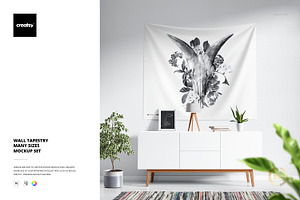 Tapestry Many Sizes Mockup Set, a Household Mockup by Creatsy