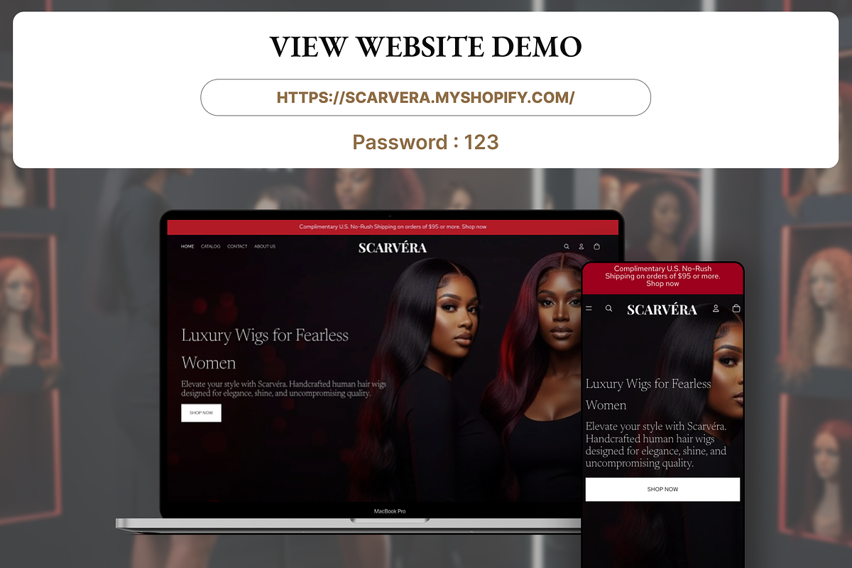 Scarvera Hair Wigs Shopify 2.0 Theme, a Shopify Template by AtelierDuVow (Photo 2 of 10)