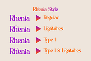 Rhenia - Elegan Display Font, a Font by PutraCetol Studio (Thumbnail 3 of 11)