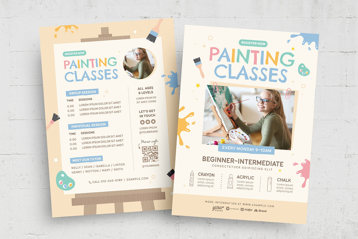Kids Painting Class Flyer, a Flyer Template by BrandPacks (Photo 1 of 6)