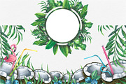Tropical Bar Frames & Templates Set, an Illustration by NATASHA CHU (Thumbnail 7 of 11)