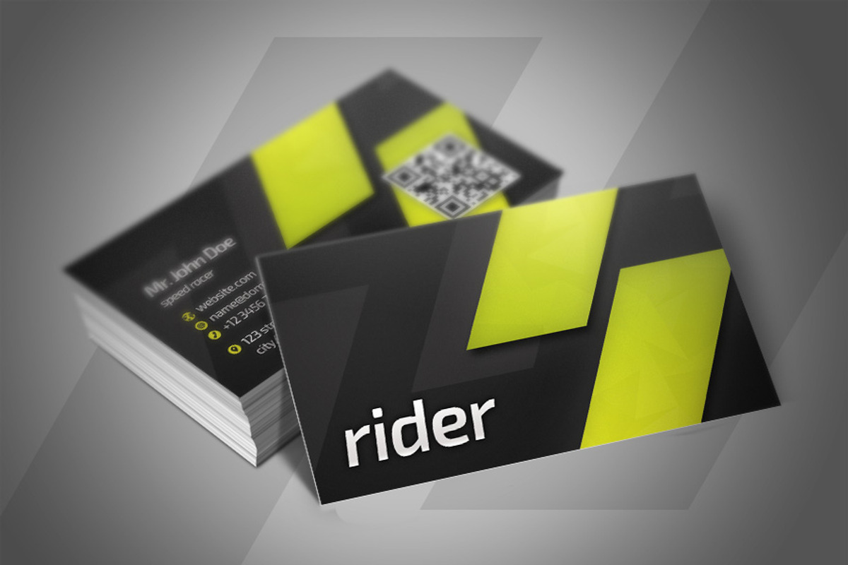 Rider Business Cards, a Business Card Template by Rafael Oliveira (Photo 1 of 5)