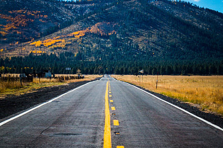 Empty Road heading the hill, a Transportation Photo by FunkyMedia