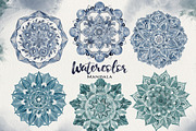 Watercolor & Gold Hand Drawn Mandala, an Object Illustration by Papatongartist (Thumbnail 2 of 9)