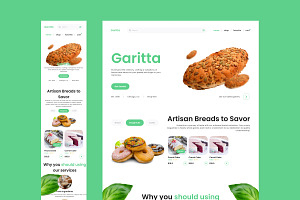 Garitta - Bakery Shop Landing Page