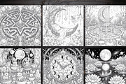 Alien Botanical Garden Coloring Page, a Brochure Template by LA Design (Thumbnail 4 of 10)