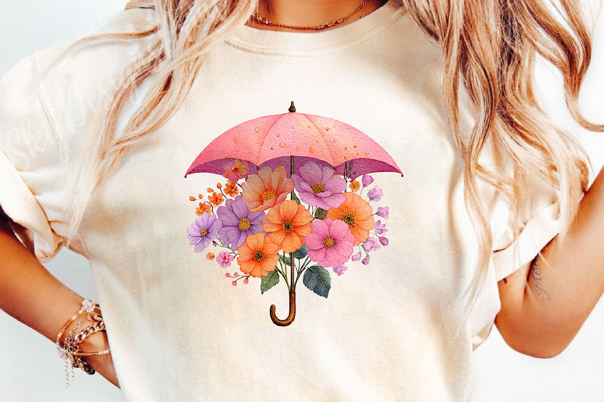 Whimsical Flowers Spring Clipart Bun, an Illustration by Designworld (Photo 2 of 8)