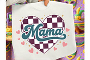Mama Checkered Heart PNG, Valentines, an Illustration by designcity5 (Thumbnail 6 of 9)