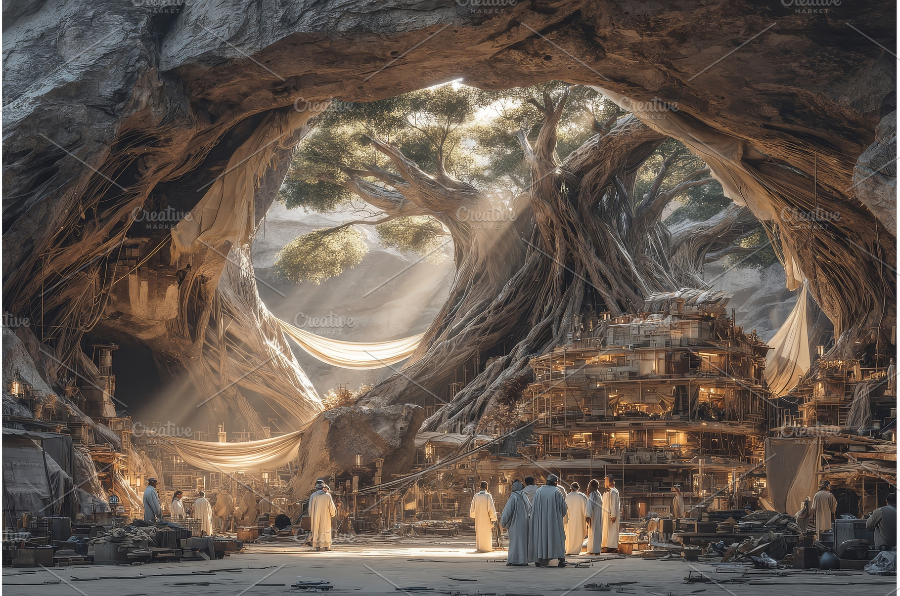 Visitors in a cave within the Taman, a Nature Photo by ZinetroN