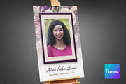 Purple Floral Funeral Poster (Canva), a Poster Template by loswl (Thumbnail 1 of 5)