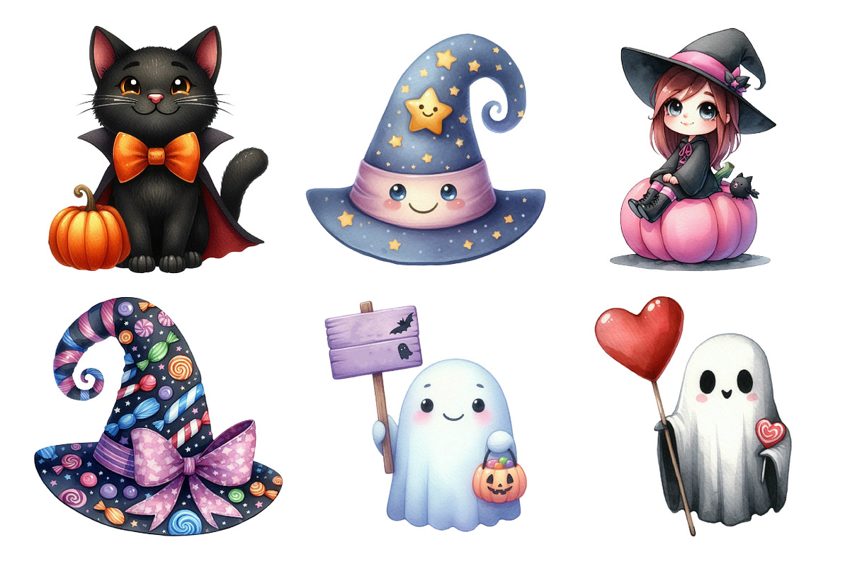Cute Halloween Clipart, an Illustration by Daily.Designs (Photo 4 of 5)