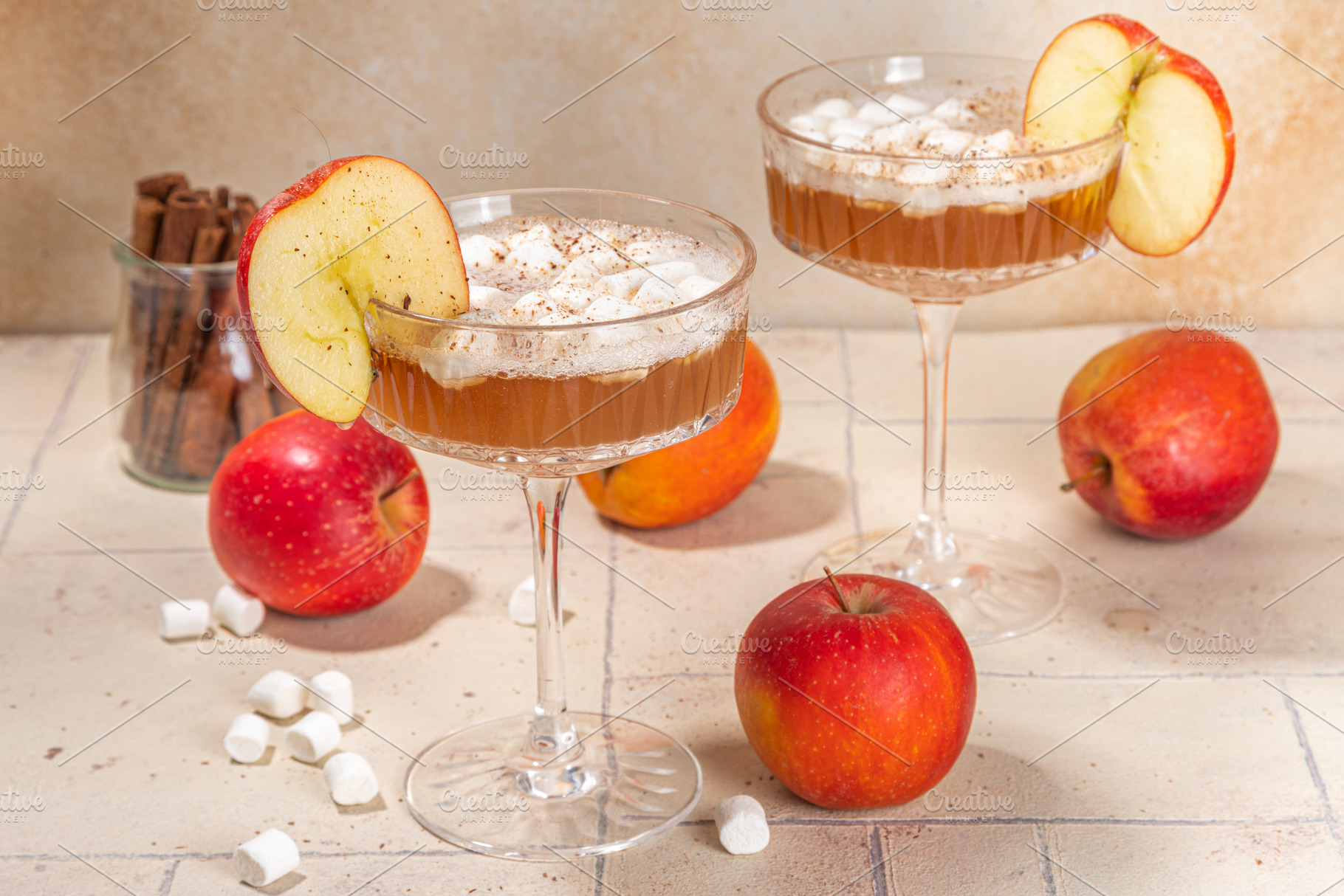 Apple cider marshmallow cocktail, a Food & Drink Photo by Rimma