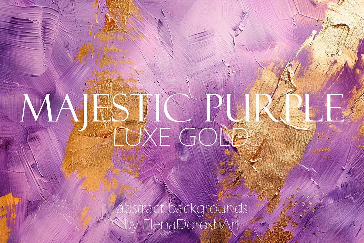 Majestic Purple Luxe Gold Abstract, a Background Graphic by Elena Dorosh (Photo 1 of 7)