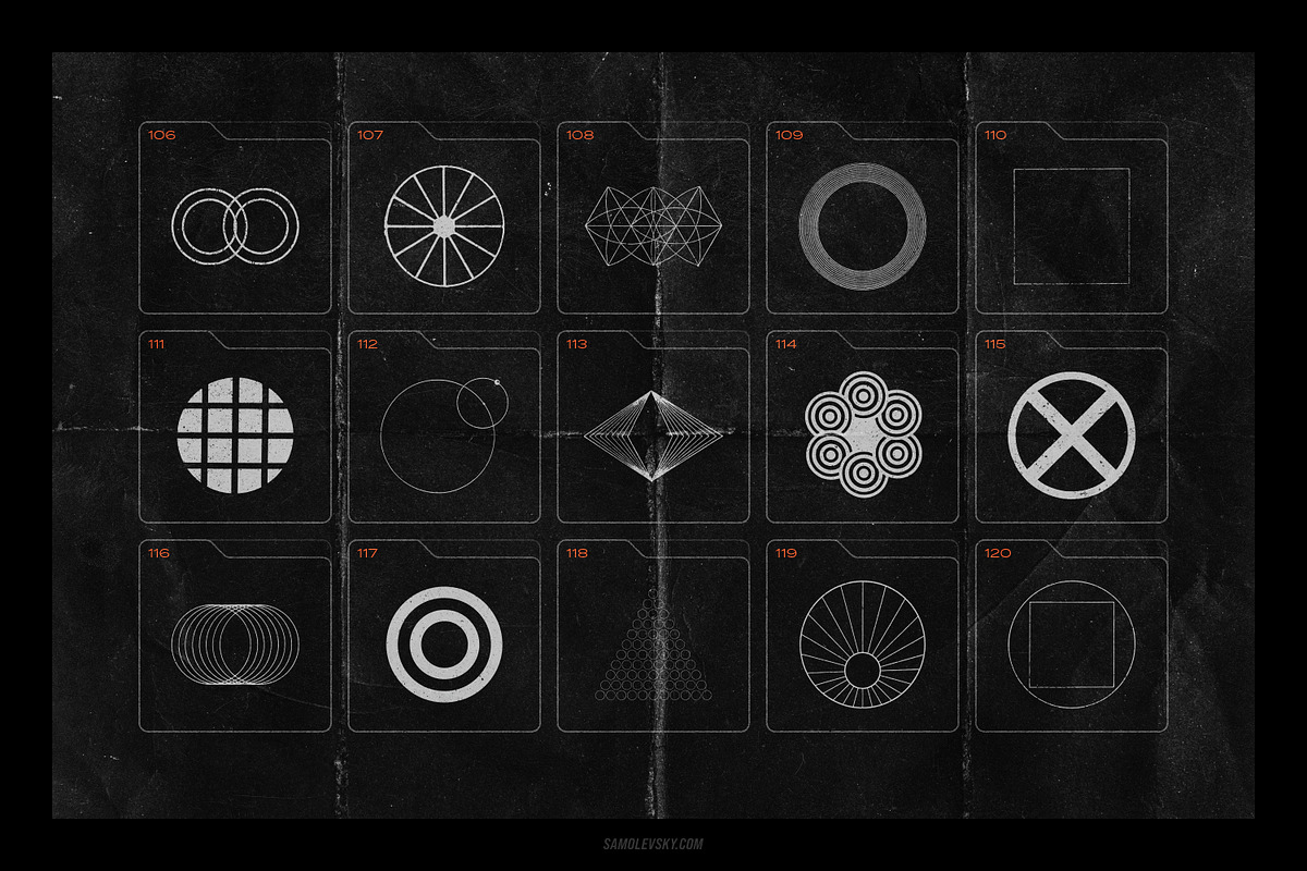 150 Geometric Distressed Shapes, an Object Graphic by Samolevsky (Photo 13 of 18)