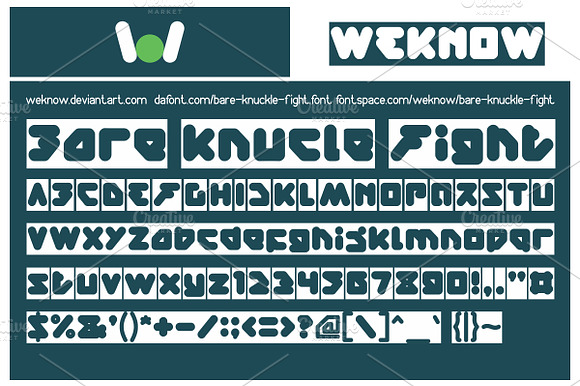 barknuckle fight font preview 8