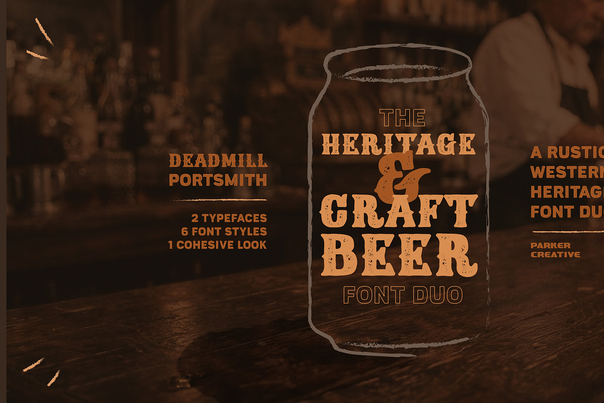 Rustic Craft Beer Font Duo, a Serif Font by Parker Creative (Photo 7 of 9)
