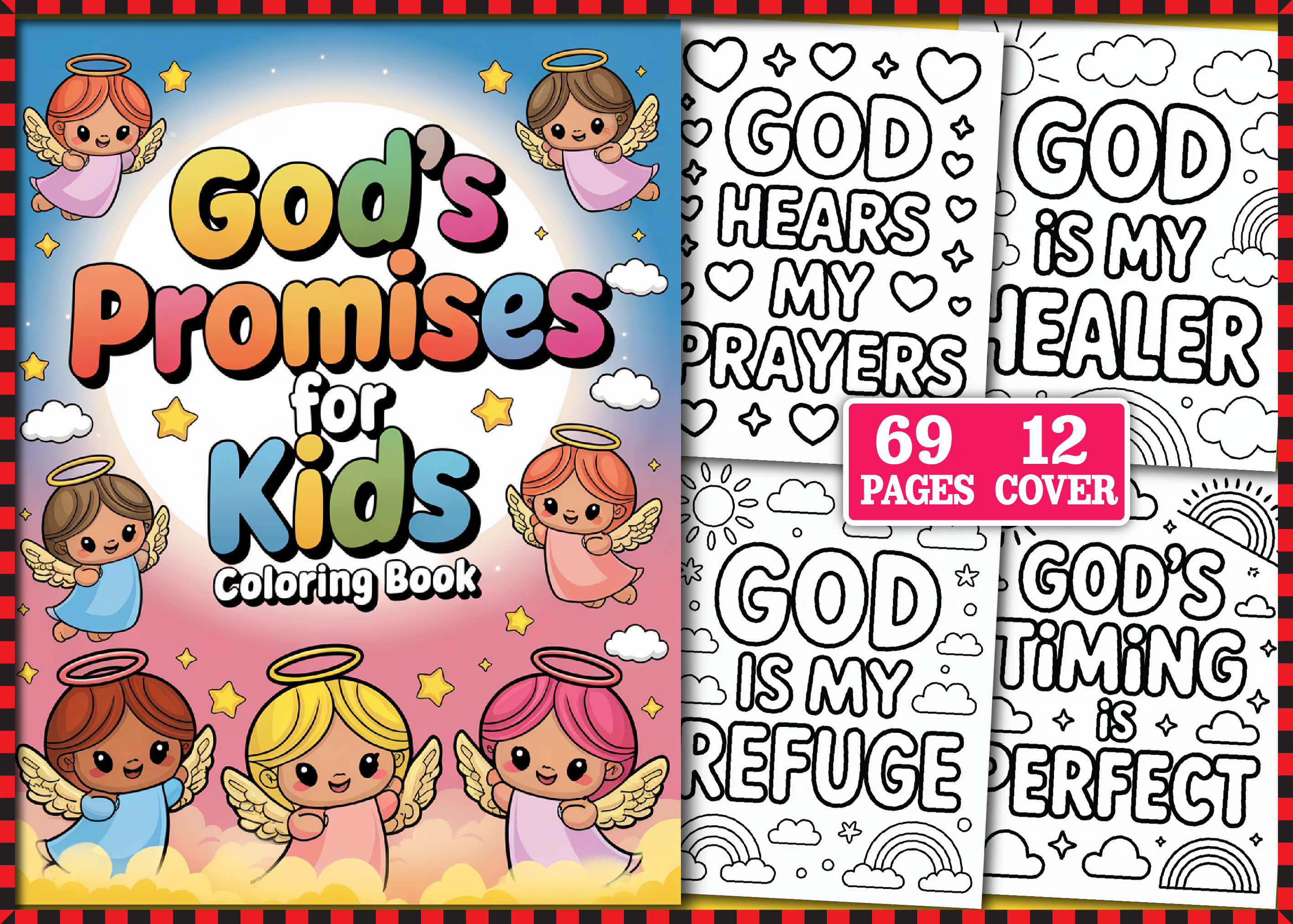 God's Promises For Kids Coloring, an Education Illustration by Ink Gallery